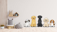 Load image into Gallery viewer, Dog wall decals, Grooming wall decor, Veterinary decals, Pet lover gift, Pet shop dog house wall vinyl decal, Pet wall vinyl decal 948RS