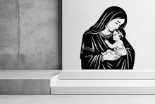 Load image into Gallery viewer, Virgin Mary Jesus Decal, Religious Wall Sign, Christian Wall Words, Church Sanctuary Wall Art, Church Wall Decor, Religious Wall Art 683LU