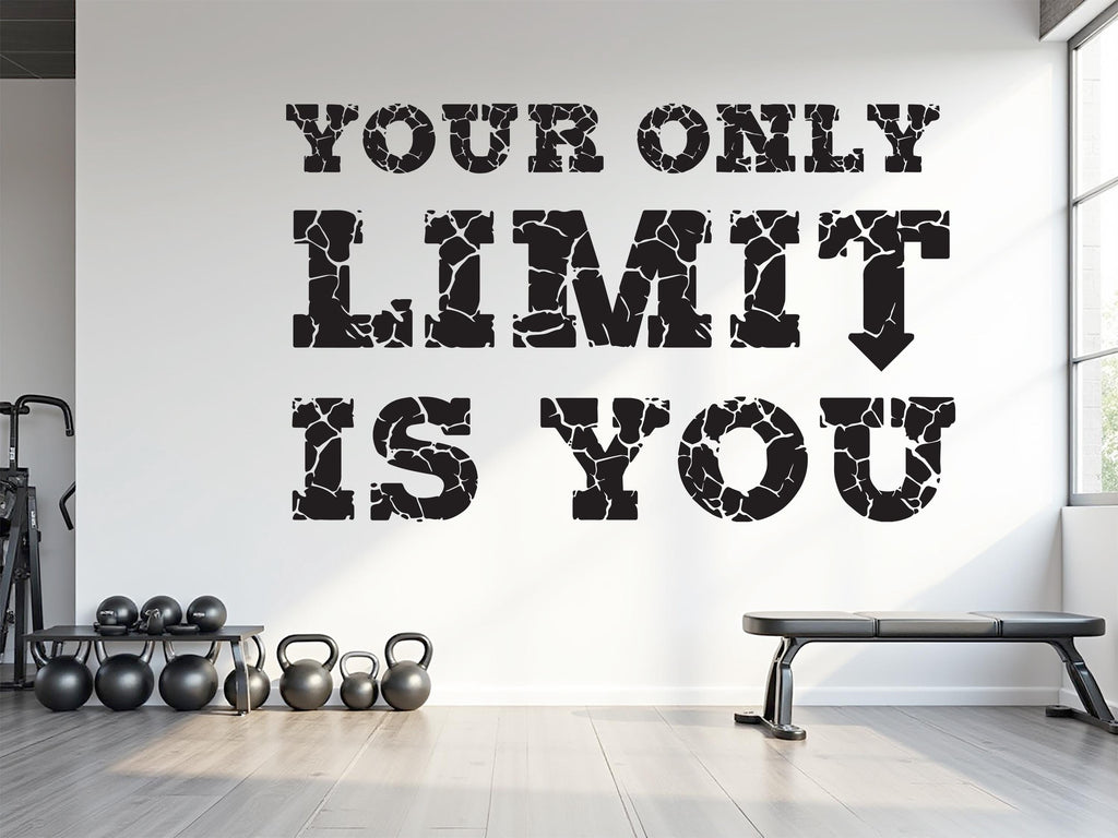 Your only limit is You Gym wall decal Fitness Gym Motivation Decor Workout Art Vinyl Gym Wall Stickers 794RS