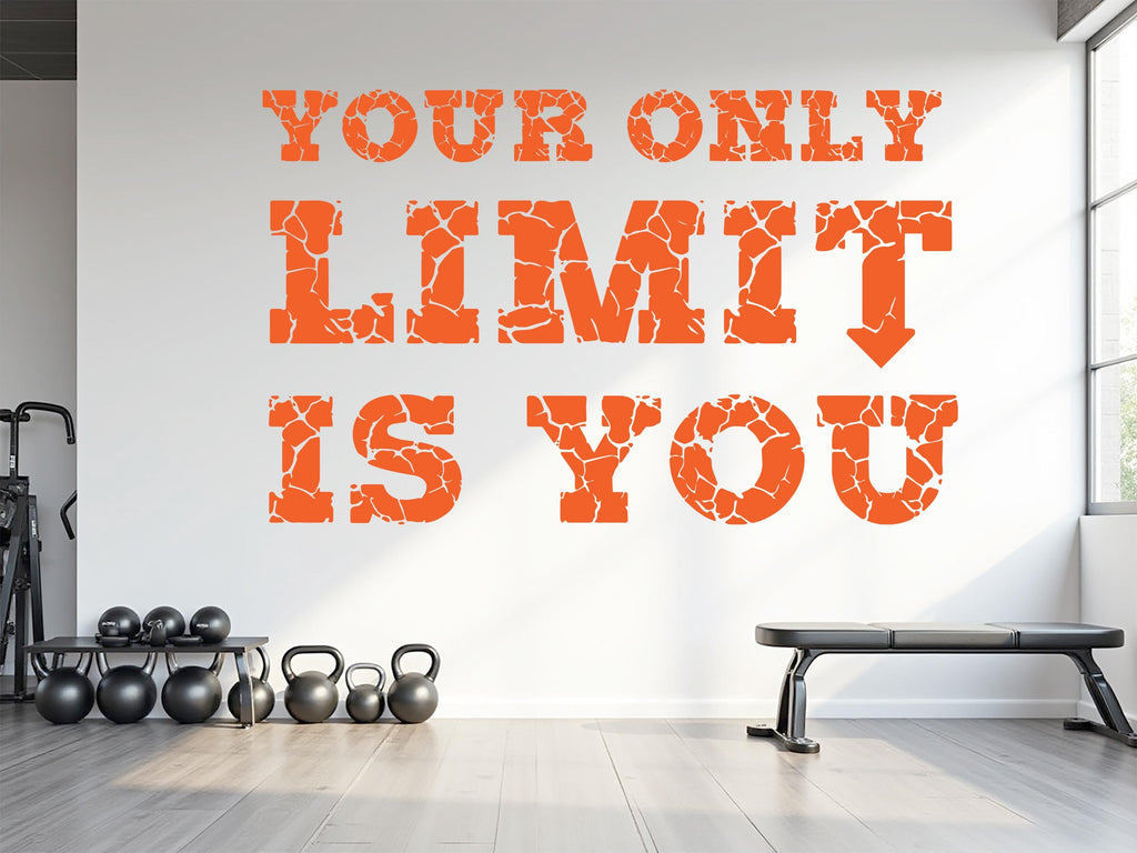 Your only limit is You Gym wall decal Fitness Gym Motivation Decor Workout Art Vinyl Gym Wall Stickers 794RS
