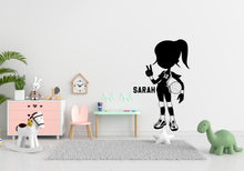 Load image into Gallery viewer, Custom Name Volleyball Girl wall decal Sport Wall Decal Kids Decal Personalized Gifts wall Vinyl Wall Sticker Boy Room Teen Girl Decor 696LU