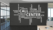 Load image into Gallery viewer, Call Center Word Cloud Vinyl Wall Art Decals, Telemarketing Call Center Wall Art Decal Customer Service Wall Sticker for Office 685LU