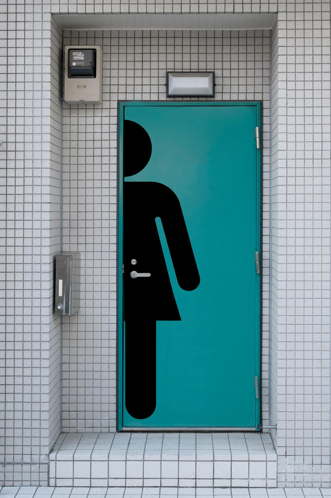 Bathroom Sign Decal, Bar Restaurant Toilett Door Decal, Bathroom Door Sign, Man Woman Modern Signs Vinyl Bathroom Door Stickers, WC 687LU