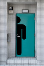 Load image into Gallery viewer, Bathroom Sign Decal, Bar Restaurant Toilett Door Decal, Bathroom Door Sign, Man Woman Modern Signs Vinyl Bathroom Door Stickers, WC 687LU