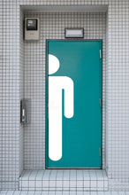 Load image into Gallery viewer, Bathroom Sign Decal, Bar Restaurant Toilett Door Decal, Bathroom Door Sign, Man Woman Modern Signs Vinyl Bathroom Door Stickers, WC 687LU
