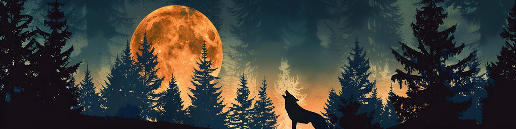 Wolf Moon Car Wrap | Forest Night Silhouette Vinyl Design | Wildlife Adventure Vehicle Wrap | Howling Wolf Scene | Nature-Inspired Car Wrap