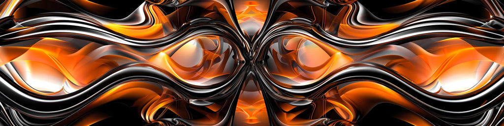 Abstract Flame Car Wrap | Molten Metallic Liquid Vinyl Design | Orange Black High-Performance Vehicle Wrap | Modern Street Art Car Wrap