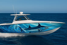 Load image into Gallery viewer, Sailfish Boat Wrap – Realistic Ocean Marine Vinyl Design for Fishing Boats, Sport Boats &amp; Offshore Racers | Custom Deep Sea Boat Wrap