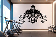 Load image into Gallery viewer, Gorilla Gym Wall Decor Lion Fitness Wall Art Gym Wall Decals Gorilla Wall Decal Crossfit Gifts Home Gym Wall Sticker Gym 690LU
