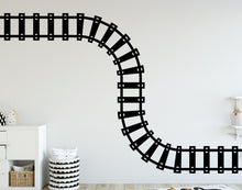 Load image into Gallery viewer, Train railroad tracks wall decal Train wall art Train wall stickers, Road wall decor 174DE