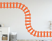 Load image into Gallery viewer, Train railroad tracks wall decal Train wall art Train wall stickers, Road wall decor 174DE