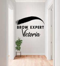 Load image into Gallery viewer, Brow Expert Wall Decal Beauty Salon Gifts Wall Decor Lashes Stickers SPA Women Make up Unique Gift 982RS
