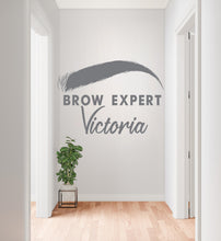Load image into Gallery viewer, Brow Expert Wall Decal Beauty Salon Gifts Wall Decor Lashes Stickers SPA Women Make up Unique Gift 982RS