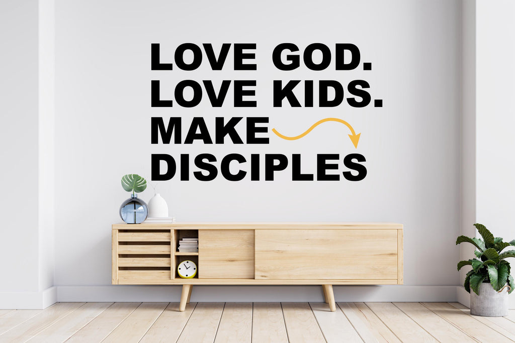 Love God, Religious Wall Sign, Christian Wall Words, Church Sanctuary Wall Art, Church Wall Decor, Religious Wall Art 987RS