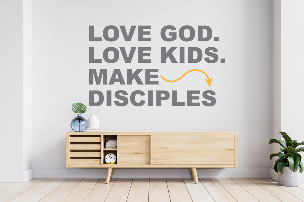 Love God, Religious Wall Sign, Christian Wall Words, Church Sanctuary Wall Art, Church Wall Decor, Religious Wall Art 987RS