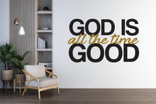Load image into Gallery viewer, God is Good Religious Wall Sign, Christian Words, Church Sanctuary Art, Cross Decor 176DE