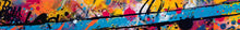 Load image into Gallery viewer, Urban Splash Graffiti Boat Wrap – Street Art Vinyl Wrap – Marine Grade Boat Decal – Custom Full Side Wrap – Colorful Abstract Art Design