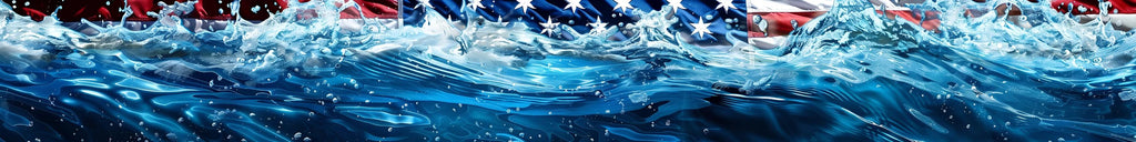 Patriotic Waves Boat Wrap – American Flag Marine Vinyl Design for Speed Boats, Cigarette Boats & Offshore Cruisers | USA Flag Boat Wrap