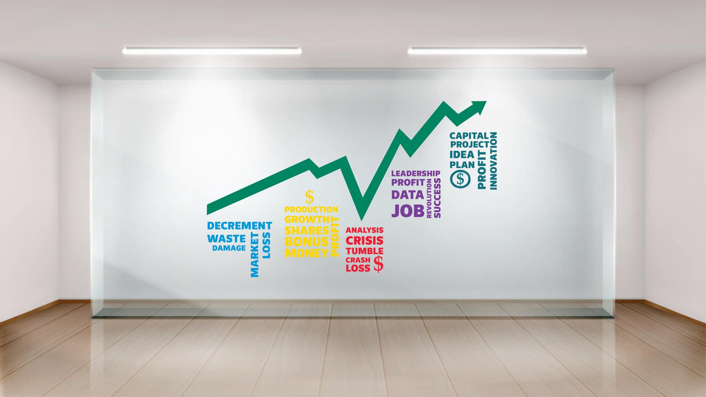 Finance Wall Decor Office Wall Decal Finance Idea Teamwork Business Worker Inspire Office Decoration Motivation Stickers Mural Gift 965RS