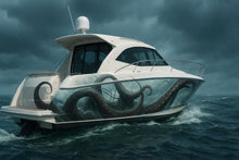 Load image into Gallery viewer, Kraken Attack Boat Wrap – Deep Sea Octopus Monster Marine Vinyl for Fishing Boats, Cruisers &amp; Speed Boats | Ocean Beast Boat Graphics