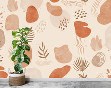 Load image into Gallery viewer, Boho Shapes Wallpaper Boho Peel and Stick Boho room Wallpaper Nursery Self Adhesive Boho shapes nursery decor Mural 973RS