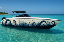 Load image into Gallery viewer, Kraken Reach Boat Wrap – Tentacle Ocean Design Marine Vinyl for Sport Boats, Cruisers &amp; Offshore Fishing | Nautical Deep Sea Graphic Wrap