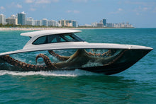 Load image into Gallery viewer, Kraken Depths Boat Wrap – Giant Octopus Vinyl Wrap – Marine Grade Full Side Boat Decal – Underwater Creature Design – Custom High-Gloss