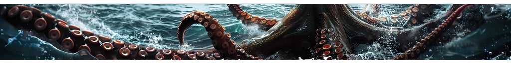 Kraken Depths Boat Wrap – Giant Octopus Vinyl Wrap – Marine Grade Full Side Boat Decal – Underwater Creature Design – Custom High-Gloss