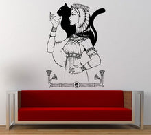 Load image into Gallery viewer, Egypt Egyptian God Gods Cat Woman Wall Graphic Decal Sticker Vinyl Mural Leaving Bedroom Room Home Decor FREE SHIPPING L271