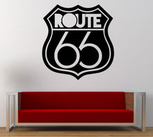 Load image into Gallery viewer, Route 66 Road Sign Wall Graphic Decal Sticker Vinyl Mural Leaving Bedroom Room Home Decor FREE SHIPPING L273