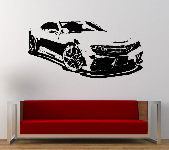 Street Racing Sport Tuning Car Vehicle American Muscle Wall Decal Sticker Vinyl Mural Leaving Bedroom Room Home Decor FREE SHIPPING L280