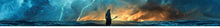 Load image into Gallery viewer, Poseidon’s Wrath Boat Wrap – Mythic Ocean God Storm Scene Marine Vinyl | Lightning Sky &amp; Deep Sea Design for Sport Boats