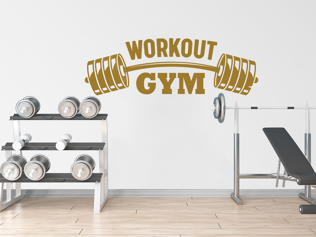 Gym Wall Decal Barbell fitness Skull Decor Workout Art Vinyl Gym Wall Stickers Bedroom Gym Workout Workout Motivation 162DE