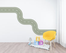 Load image into Gallery viewer, Road wind Wall Decal Highway Vinyl Sticker Track Route Wall Decor Kids Playroom Boys Room Wall Art Automotive Bedroom Mural Sticker 701LU