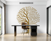 Load image into Gallery viewer, Circuit Tree Technology Wall Decal, Technology Vinyl Wall Art Decals, Computer Circuit Decor, Tree of life Science Wall Sticker Office 976RS