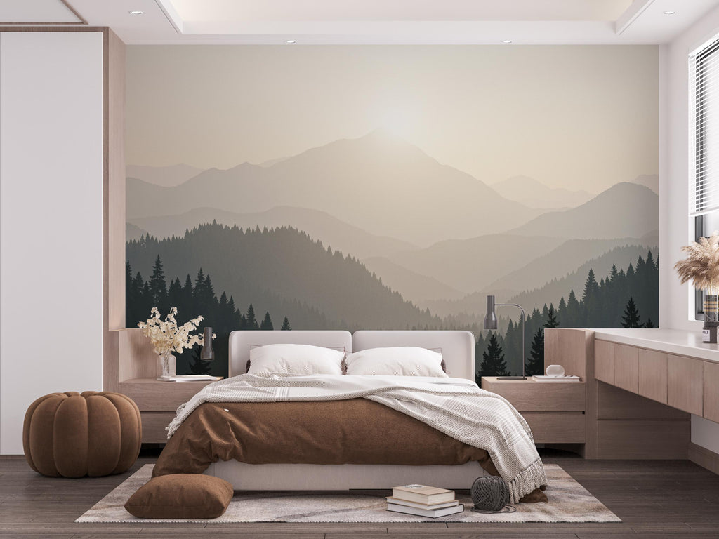 3D Mountain Wallpaper Peel and Stick Mountain room Wallpaper Nursery Self Adhesive Mountain nursery decor Mural 974RS