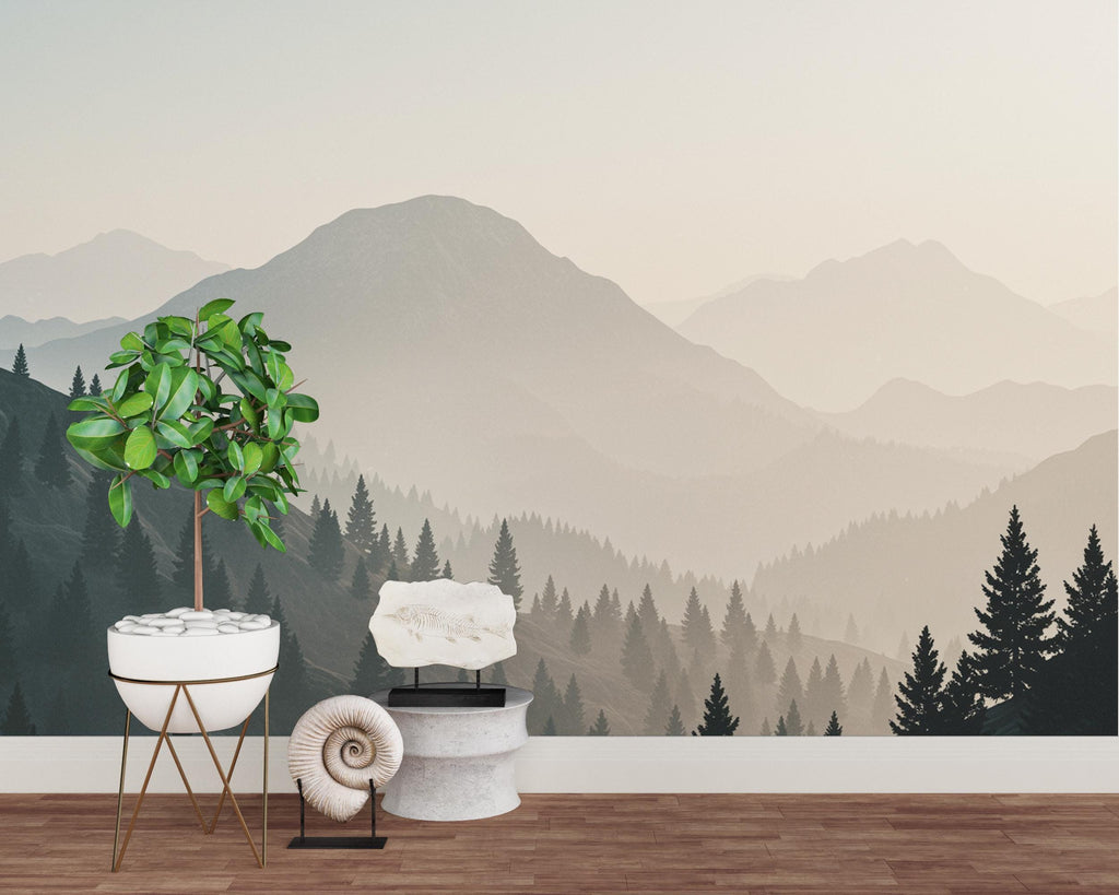 3D Mountain Wallpaper Peel and Stick Mountain room Wallpaper Nursery Self Adhesive Mountain nursery decor Mural 975RS