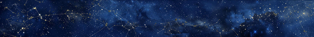 Celestial Constellations Boat Wrap – Midnight Blue And Gold Marine Vinyl | Luxury Yacht & Sport Boat Wrap | Starry Sky Galaxy Design