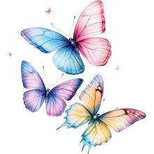 Load image into Gallery viewer, Colorful Butterfly Wall Decal for Kids Room – Large Watercolor Butterfly Sticker, Girls Bedroom Decor, Nursery Wall Art, Peel &amp; Stick