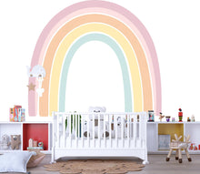 Load image into Gallery viewer, Pastel Rainbow Wall Decal for Nursery – Large Soft Rainbow Sticker, Baby Room Wall Art, Gender Neutral Kids Room Decor, Peel &amp; Stick