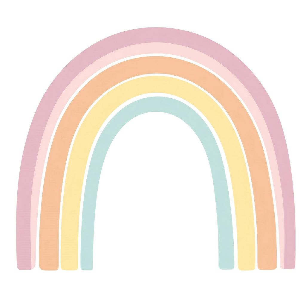 Pastel Rainbow Wall Decal for Nursery – Large Soft Rainbow Sticker, Baby Room Wall Art, Gender Neutral Kids Room Decor, Peel & Stick