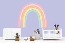Load image into Gallery viewer, Pastel Rainbow Wall Decal for Nursery – Large Soft Rainbow Sticker, Baby Room Wall Art, Gender Neutral Kids Room Decor, Peel &amp; Stick