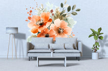 Load image into Gallery viewer, Watercolor Floral Wall Decal • Large Flower Mural Sticker for Bedroom • Boho Botanical Wall Art • Peel &amp; Stick Floral Decor • Removable Wall