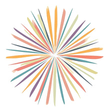 Load image into Gallery viewer, Large Starburst Wall Decal • Colorful Modern Wall Sticker • Oversized Peel &amp; Stick Mural • Boho Feature Wall Art • Bedroom Accent Decor