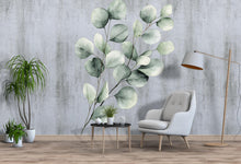 Load image into Gallery viewer, Eucalyptus Wall Decal • Large Botanical Wall Sticker • Watercolor Greenery Mural • Minimalist Bedroom Wall Art • Peel &amp; Stick Removable Art