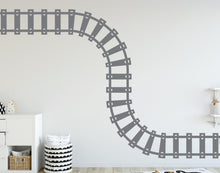 Load image into Gallery viewer, Train railroad tracks wall decal Train wall art Train wall stickers, Road wall decor 174DE