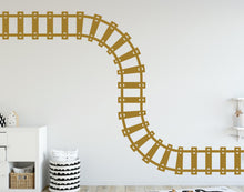Load image into Gallery viewer, Train railroad tracks wall decal Train wall art Train wall stickers, Road wall decor 174DE