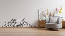 Load image into Gallery viewer, Spider web wall decal Spider web wall sticker Nursery kids room decor Halloween funny scary vinyl art decor Halloween Spooky web decal 697LU