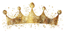 Load image into Gallery viewer, Gold Crown Wall Decal for Nursery • Royal Crown Sticker • Kids Room Peel &amp; Stick Mural • Princess Prince Nursery Decor • Removable Wall Art