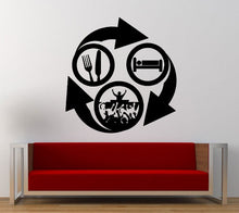 Load image into Gallery viewer, Eat Sleep Rave Repeat Electronic Dance Music Plur Club Wall Decal Sticker Vinyl Mural Leaving Bedroom Room Home Decor FREE SHIPPING L291